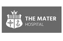 The Mater Hospital logo grey